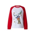 thumbnail image 2 of VISgogo Mujer Primavera Otoño Casual Pullover Manga Larga O Cuello Deer Print Patchwork Sudadera VISgogo moda, 2 of 9