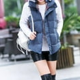 thumbnail image 3 of Coats Women Jackets Casual Autumn Winter Sleeveless Warm Thicken Hooded Cotton Waistcoat Vest Women Clothing, 3 of 12