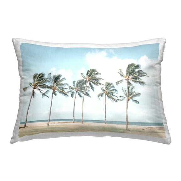 Stupell Industries Windswept Palm Trees Decorative Printed Throw Pillow Design by Elena Chukhlebova.