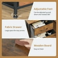 thumbnail image 3 of HOMEKOKO Nightstand with Drawers And Storage Shelf, Rustic Brown, 3 of 7