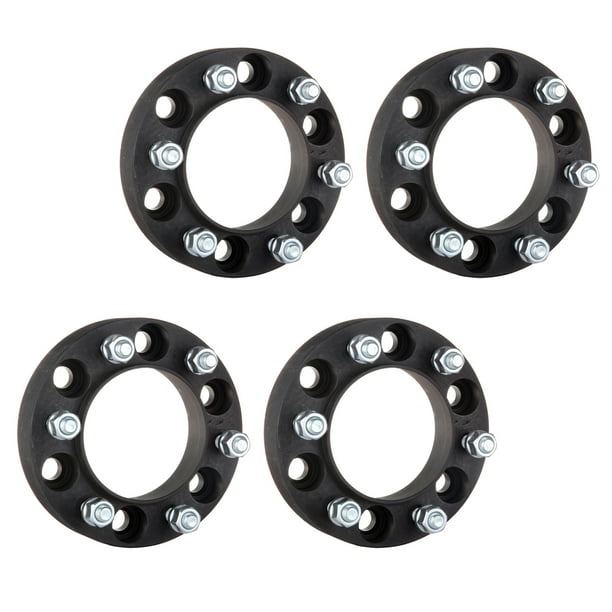 FLPX 4x 2" 6x5.5 139.7 12x1.5 6 Lug Black Wheel Spacers Fits Toyota