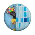 thumbnail image 2 of Gaeub Prague Ratter Dog in Bathtub 14-17in Tire Cover, Spare Tire Cover, for Camper Caravan, Trailer, Car, Truck, SUV, Jeep - 16 inch, 2 of 9