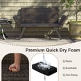 thumbnail image 4 of Gymax Patio Convertible Sofa for 2 w/ Adjustable Armrests Metal Frame Wicker Couch Outdoor, 4 of 9