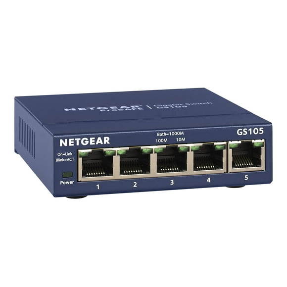 NETGEAR GS105 - Interrupteur - 5 x 10/100/1000 - Bureau