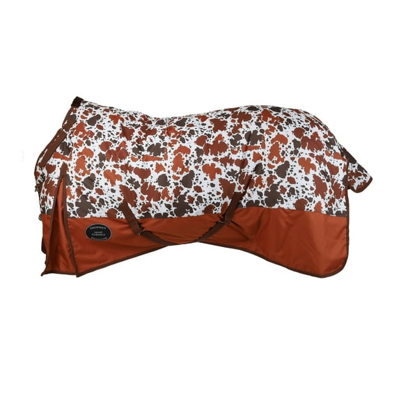 Showman PONY/YEARLING 48"-54" Cow Print 1200D Waterproof & Breathable Perfect Fit Turnout Blanket