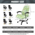 thumbnail image 7 of ZIATUBLES Computer Office Chair Covers Stretchable Soft Desk Chair Protector Cover Removable Washable Computer Chair Dustproof Stylish Chair Slipcover, S, Flower Butterfly Light Green, 7 of 7