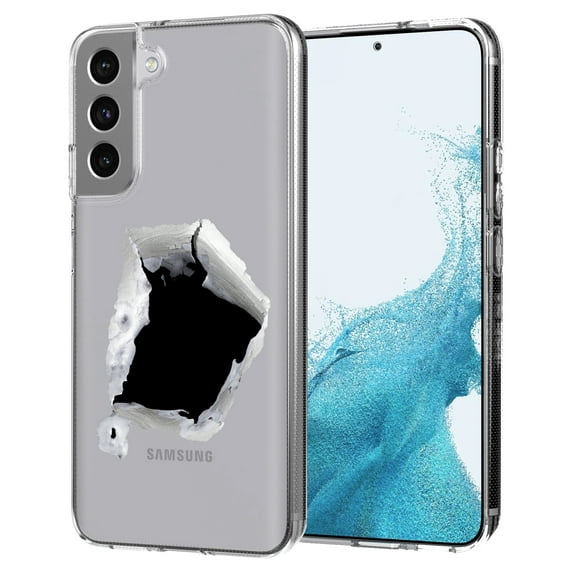 TalkingCase Thin Slim Case Compatible for Samsung Galaxy S22 5G, Shotgun Hole Black Print, Lightweight, Flexible, Soft, USA