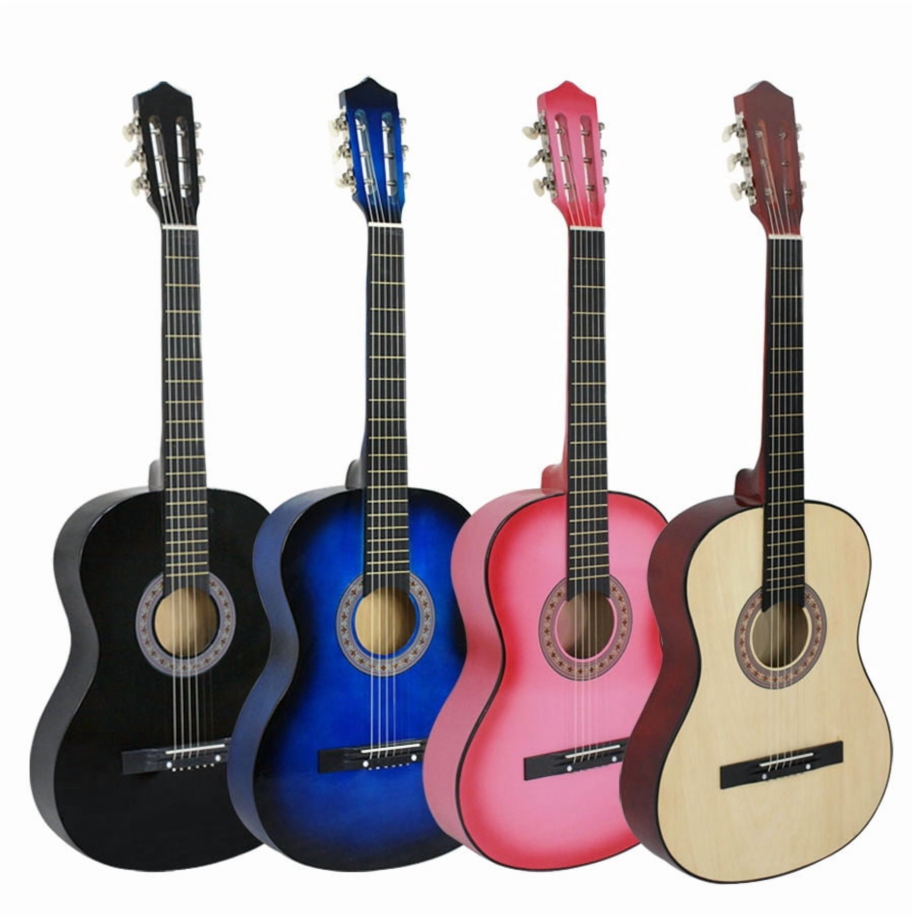 SONGMY 38" Wooden Acoustic Guitar, Blue with Gig Bag, Kids Musical Gift, Full Size Acoustic Guitar for Beginners
