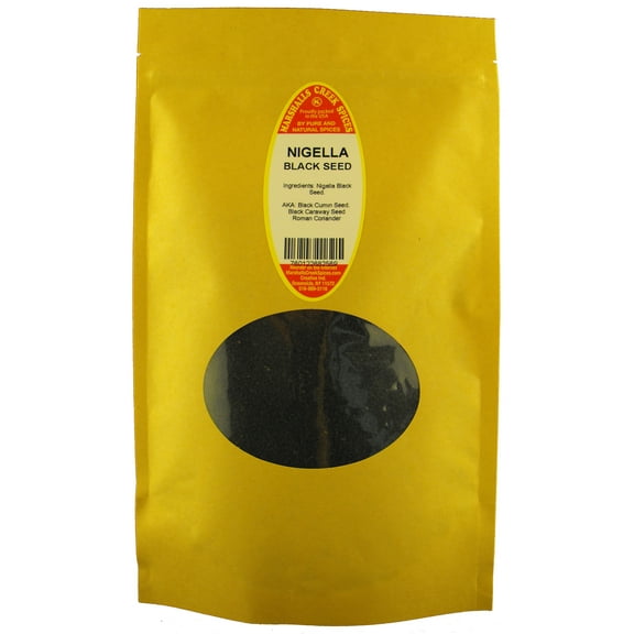 Marshalls Creek Spices NIGELLA SEED WHOLE, BLACK CUMIN SEED 7 oz. Kraft Stand Up Pouch ECO Friendly Recyclable Mailer