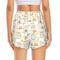 thumbnail image 4 of Goofa Rabbit And Milk Tea Printed Women 2 in 1 Running Shorts,Quick Dry Athletic Workout Shorts,High Waisted Athletic Shorts with Liner Pockets-Large, 4 of 9