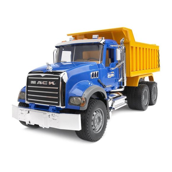 Bruder Toys Camion-Benne Mack en Granite avec Caisse Fonctionnelle à l'Échelle 1:16 / 02815