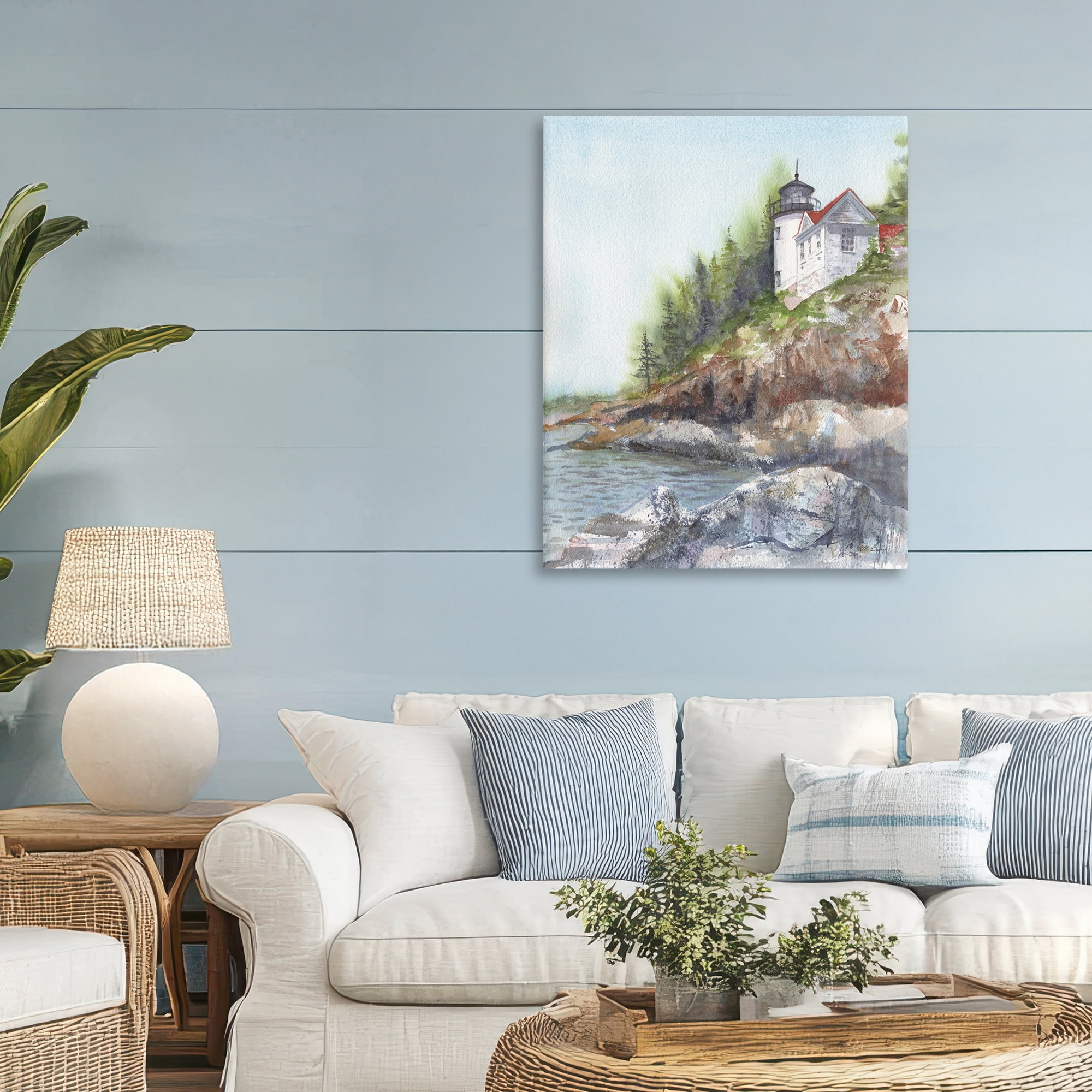 Stupell Industries Bass Harbor Lighthouse Canvas Wall Art, design by Patti Bishop