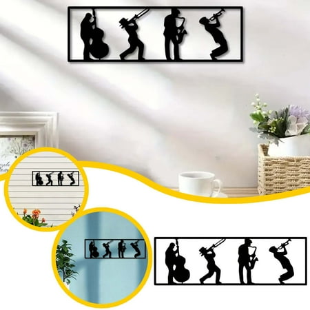 

Fall Decorations 1pc Jazz Band Wall Decoration Elegant Wall Decoration Modern Design Suitable For Home Or Office