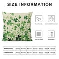 thumbnail image 5 of Awypu  St Patricks Day Pillows Covers 18x18 Inch Green Watercolor Lucky Clover Decorative White Pillows Cases Shamrock Spring Cushion Case Decoration Farmhouse for Sofa Couch, 5 of 5