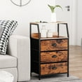 thumbnail image 3 of Furnulem 3 Drawers Nightstand, Fabric Dresser for Bedroom, Living Room, Rustic, 3 of 10