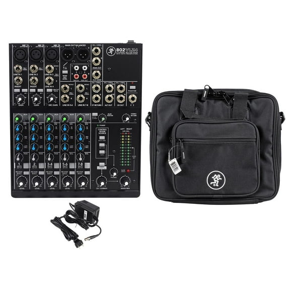 New Mackie 802VLZ4 8-channel Compact Professional Mixer   Travel Bag