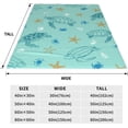 thumbnail image 2 of Blue Beach Turtles Blanket Throw Blanket Soft Fuzzy Travel Blanket for Bedroom Living Room Couch Office Car All Season Gift for Girls Boys Women Men 60"x50", 2 of 6