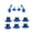Blue, variant on Metal Thumbsticks Back Paddles Gaming Accessories Replacement Controller Analog Joystick Buttons