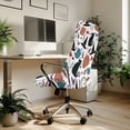 thumbnail image 3 of Xixirimido Cat Butterfly Mushroom Books Pattern Office Chair Covers, Soft Rotating Chair Slipcovers, Removable Anti-Dust Chair Protective Cover High Back Boss Chair Cover with Button, Large, 3 of 6