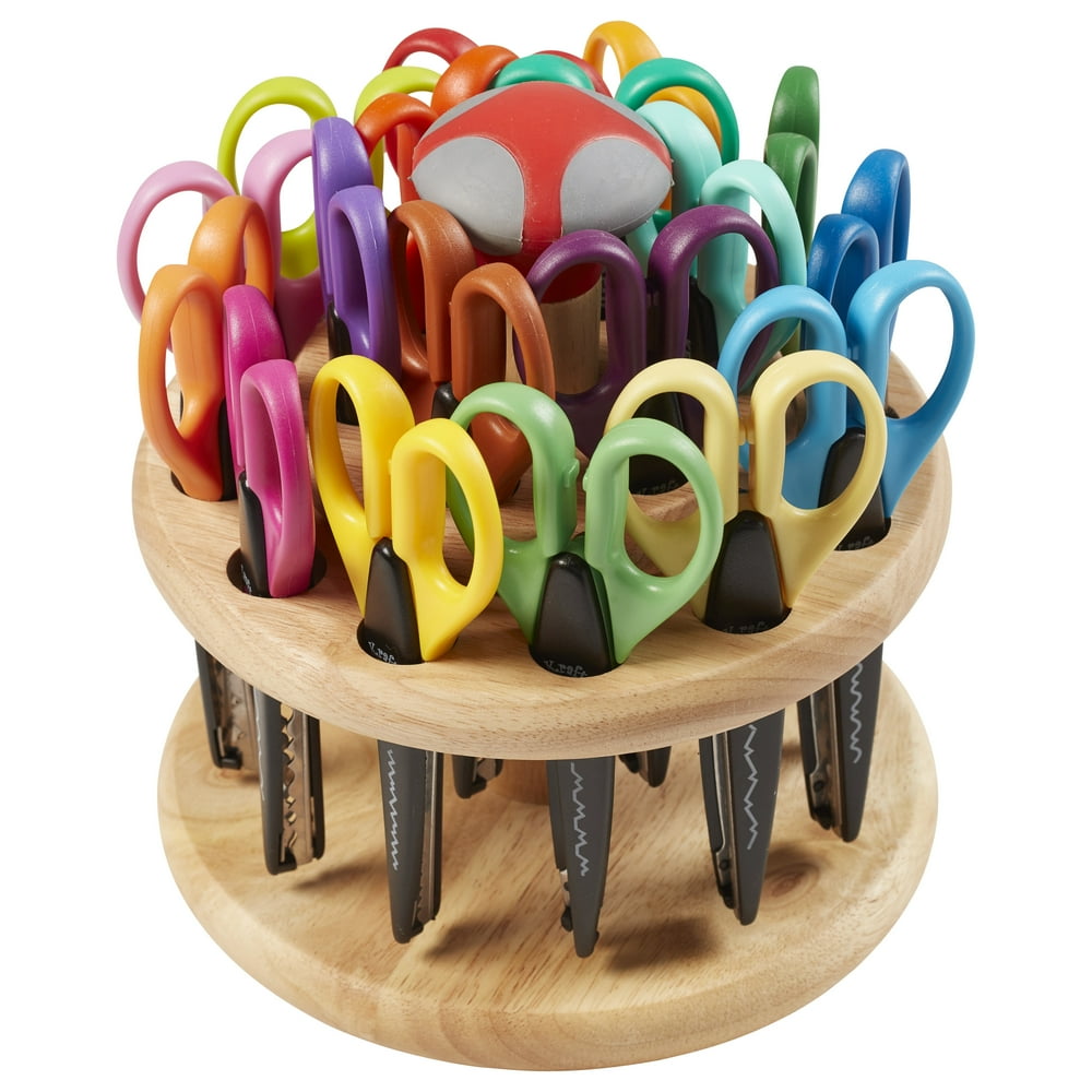 Kraft Edgers® Scissors with Hardwood Rack 18Piece