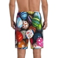 thumbnail image 3 of Kdxio Easter Egg Print Mens Sleep Shorts Bottoms Soft Comfy Pajama Wear Pants with Drawstring Pockets, 3 of 7