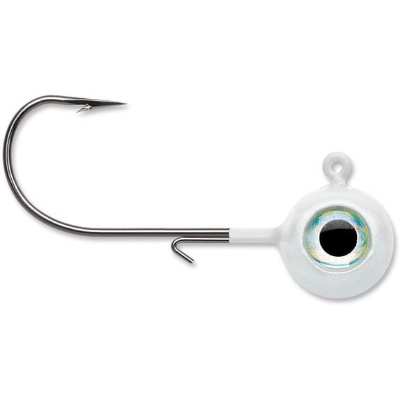 VMC Neon Moon Eye 1/4 Oz. 3D Holographic Jig - 4 Pack - White