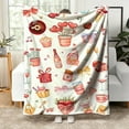 thumbnail image 4 of Meggemo Valentine's Day Flannel Blanket Double Sided Fleece Blanket Cozy Nap Blanket Warm Gift Throw Blanket for Home Sofa Bed Valentine's Day Gifting, 4 of 6