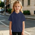 thumbnail image 6 of SUYIDA Kids Short Sleeve Hoodies Casual Lightweight Sweatshirt with Pocket Back to School for Boys Girls Everyday Play Comfortable Hoodie, 6 of 6