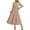 B Style Light Khaki, variant on PRETTYGARDEN Women's Smocked Spring Maxi Dress Casual Fall Long Sleeve Square Neck Tiered A Line Flowy Dresses with Pockets