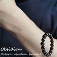 thumbnail image 5 of Cuentas de poder curativo natural, cuentas de cristal con piedras preciosas, pulseras de macramé ajustables unisex, 5 of 5