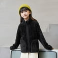 thumbnail image 5 of Plebaso Kids Boys Girls Jacket Solid Color Long Sleeve Fall Winter Warm Turtleneck Fleece Coat Outerwear, 5 of 6