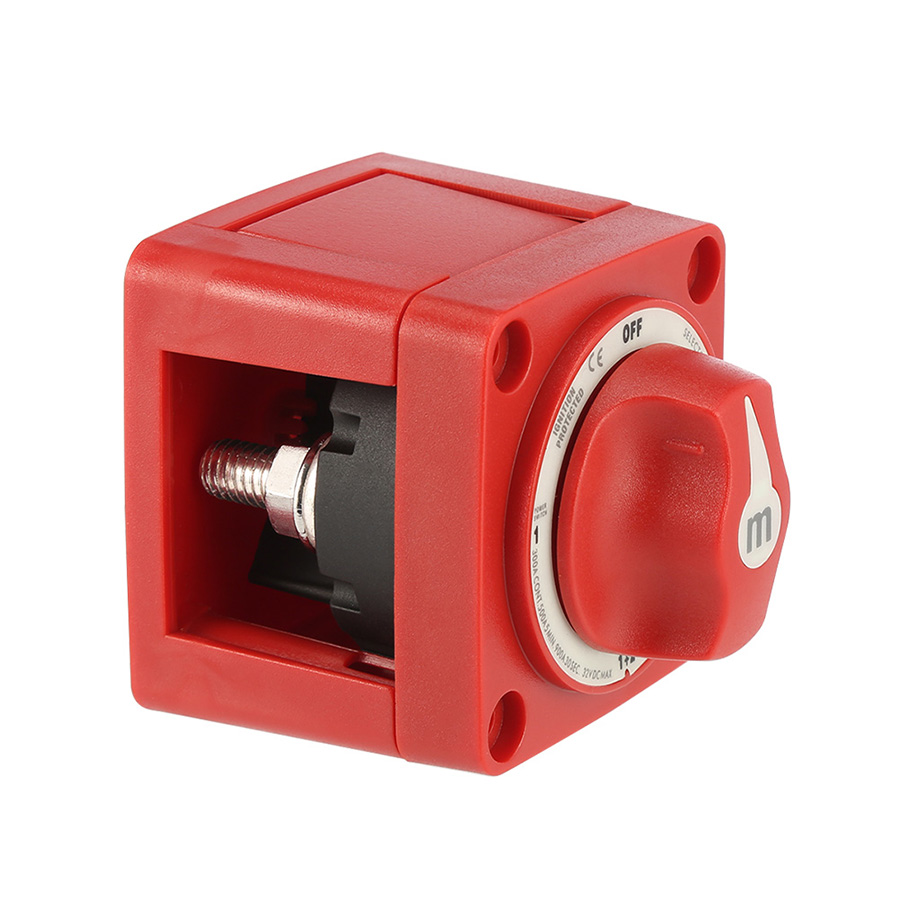 Red 6007 MSeries Mini Dual Battery Selector Switch 4 Position For