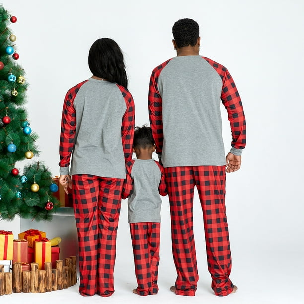 Lisingtool pajamas Men Dad Christmas Letter Print Long Sleeve Tops