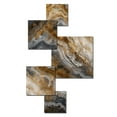 thumbnail image 3 of Designart "Marble Essence Gold and Grey III" Abstract Marble Living Room Set, 3 of 5