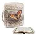 thumbnail image 2 of Xixirimido Butterfly Spider Web Print Bible Cover Case for Women Men, Large Bible Bag Bible Study Supplies Accessories Quilted Bible Carrying Cases with Handle Christian Gift, Beige, 2 of 7