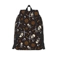 thumbnail image 2 of Lsque Pirate Skulls Pattern Canvas Daypack, Durable Backpack, High-quality Versatile Backpack,Vintage Compact Backpack-Small, 2 of 6