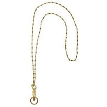 Stainless Steel Gold Chain Women's Lanyard, Stronger, Badge Holder 34 inches, - Stainless Steel - Non Breakaway or Magnetic Breakaway