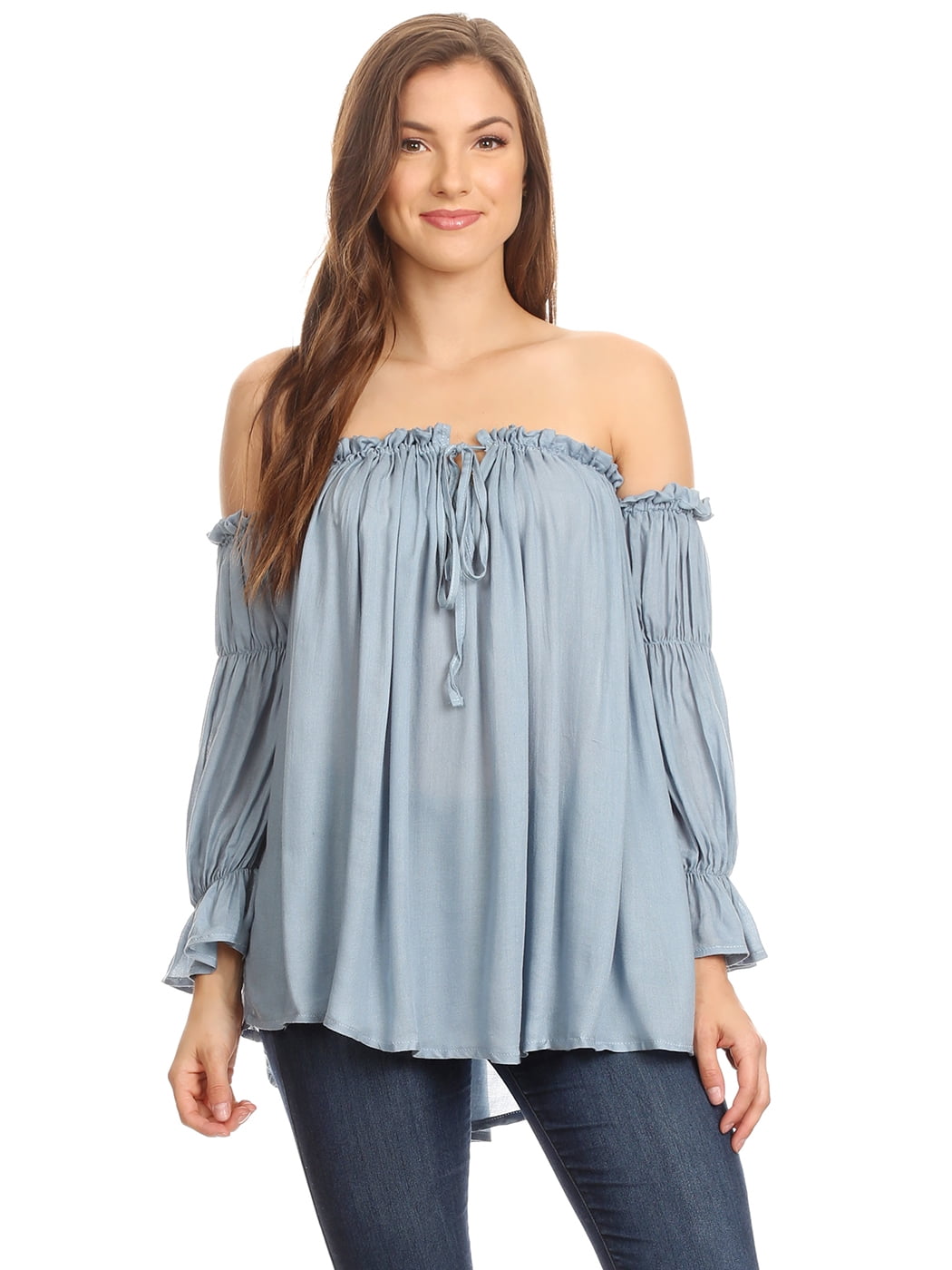 sheer shoulder top