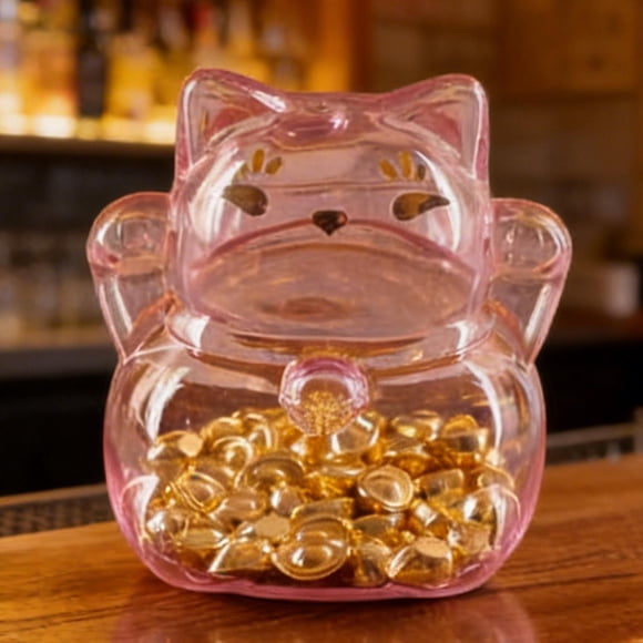 Hucha de con forma de , ideal para guardar objetos en el escritorio. Hucha de oro, centro de mesa, caja de ahorro de oro, tarro de ahorro Rosa