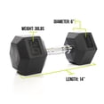 thumbnail image 5 of Mega Fitness Haltère Hexagonal en Caoutchouc 30 lb Poignée Moletée Simple Gym à Domicile, 5 of 5