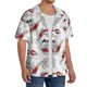 thumbnail image 2 of Balery Koi Fish Camisa Casual de Manga Corta con Botones para Hombre, Texturizada, Estilo Cubano, para Playa, Verano-Medium, 2 of 5