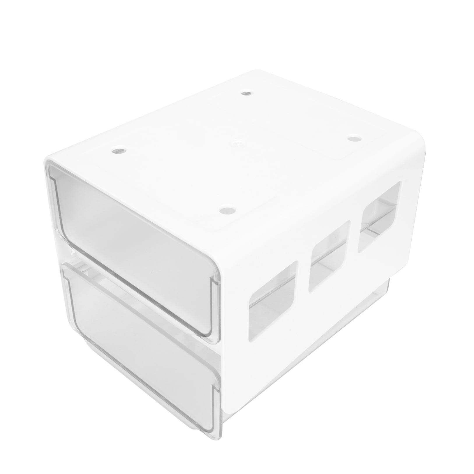 BESTYASH White Under Desk Storage Drawer for Pens, Documents, and Office Supplies, Multi-Purpose Hidden Organizer 7.5x2.5x3.5 Inches