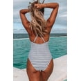 thumbnail image 2 of Bañador de una pieza para mujer, a rayas, cuello redondo, espalda cruzada, para playa, trajes de baño Zhivalor CZYD-SY74-4, 2 of 6