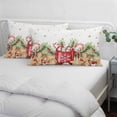 thumbnail image 3 of Christmas Pillow Covers, Linen Long Throw Pillow Case, Winter Snowflakes Cup Pine Needles Berry Holiday Pillow Protector Decorative Cushion Cover for Living Room/Bedroom 24" x 36", 3 of 8