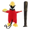 thumbnail image 1 of 1 juego de loro de peluche para hombro, juguete de loro pirata de peluche para niños, accesorio de disfraz de pirata para Halloween, decoración de loro de peluche con telescopio de juguete., 1 of 7
