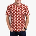 thumbnail image 3 of Balery Fire Symbols Printed Men’s Short Sleeve Polo Shirt, Midweight Men's Shirt,Golf Polo shirts -Medium, 3 of 9