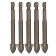 thumbnail image 4 of 5Pcs Cross Drill Bit 1/4in Hex Shank Tile Glass Ceramic Concrete Hole Opener Hard Alloy Tool12mm, 4 of 5