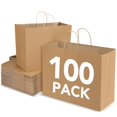 thumbnail image 1 of Bolsas de papel kraft BURVAGY de 40 x 15 x 30 cm, 100 unidades con asas, a granel, 1 of 9