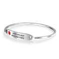 thumbnail image 2 of DNR-Do Not Resuscitate Identification Medical ID Sleek Bangle Bracelet Stainless Steel Custom Engraved, 2 of 5