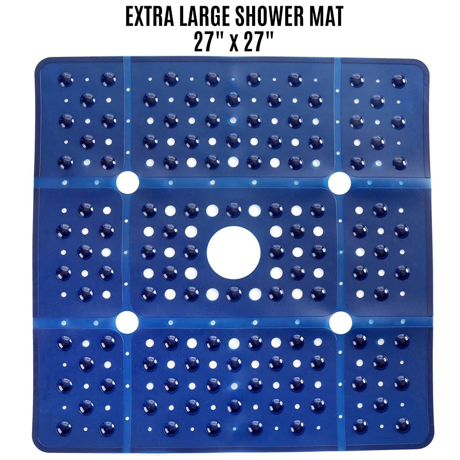 65% MORE COVERAGE 27" SlipX Solutions Red Extra Large Shower Mat 